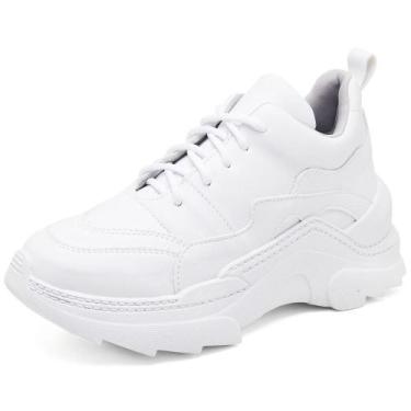 Imagem de Tênis Sneaker Chunky Casual Pires Shoes com Cadarço Recortes e Sola Ro