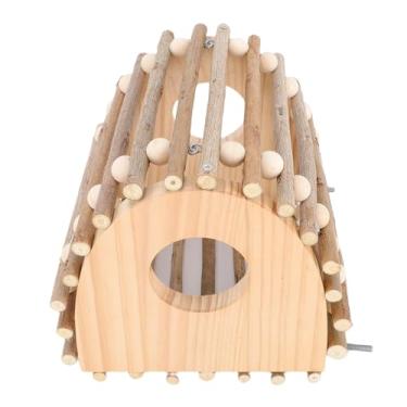 Imagem de Fabater Brinquedo de Escalada Em Gaiola de Pássaros de Madeira, de Papagaio Com Design de Furo Duplo Multifuncional Com Material de Madeira de Pinho,para Periquitos,Calopsitas