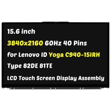 Imagem de Substituição para Lenovo Ideapad Yoga C940-15 C940-15IRH 9-15IMH5 82DE 81TE 5D10S39658 5D10S39659 3840x2160 39.6 cm 40 pinos 60Hz tela LCD painel digitalizador (não para 15,6 polegadas) 920 x 1 Apenas