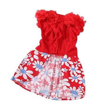 Imagem de Acouto Roupa Fofa de Cão Floral de Verão Dr. (L)