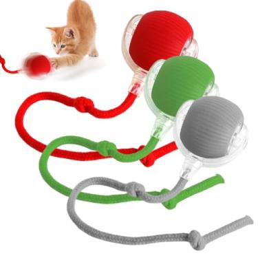 Imagem de Poxtedsr 3 bolas de brinquedo interativas inteligentes para animais de estimação, bolas para cães que rolam sozinhas, brinquedos interativos para gatos, brinquedos interativos de 360° para cães, gatos
