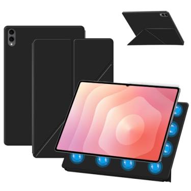 Imagem de Capa para tablet Samsung Galaxy Tab S11 Ultra 2025 de 14,6 polegadas – Capa protetora magnética removível com fecho de dois lados, suporte dobrável em Y, suporte para lápis, design de dissipação de