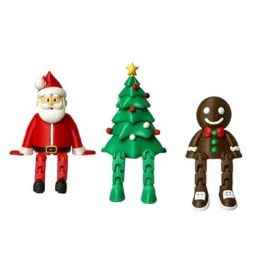 Imagem de Miniaturas Natalinas Articuladas 3D | Enfeites de Natal Criativos com Pernas Móveis | Decoração Moderna e Divertida para Casa, Loja e Escritório | Presentes Artesanais Sustentáveis em PLA (Anjinho)