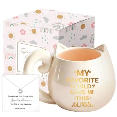 Imagem de Presentes de aniversário exclusivos para mulheres, lindos conjuntos de presentes de Natal para Dia das Mães com colar de caneca, ideias de presentes de agradecimento para mãe, avó, amiga