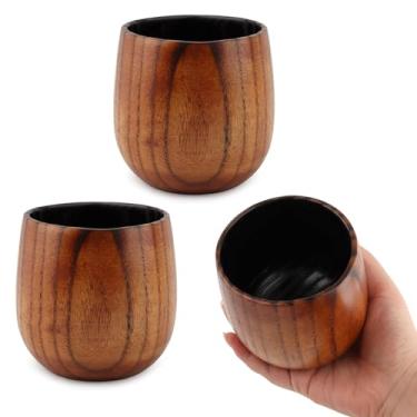 Imagem de Equivira Copo de madeira carbonizada, copo de uísque de madeira carbonizada, 2 peças, presentes de aniversário para pai, marido, namorado ou irmão