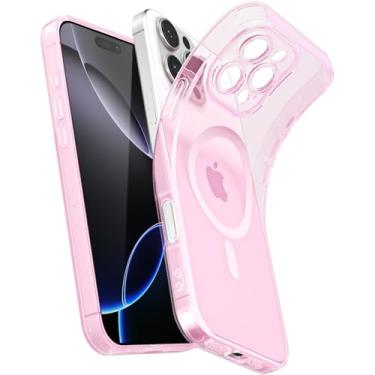 Imagem de Svanove Capa magnética transparente para iPhone 16 Pro Max, compatível com Magsafe Slim Thin Transparente Mag Safe Case para mulheres e meninas, capa de segurança de borracha de silicone macia fofa