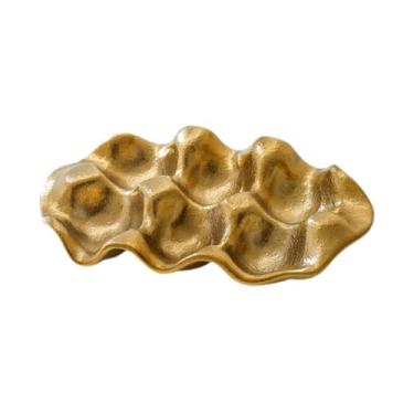 Imagem de Organizador de bandeja de joias de cerâmica, travessa oval para anéis, brincos, colares, placa decorativa de exibição para casa, armazenamento de joias, presente para mulheres, alabastro