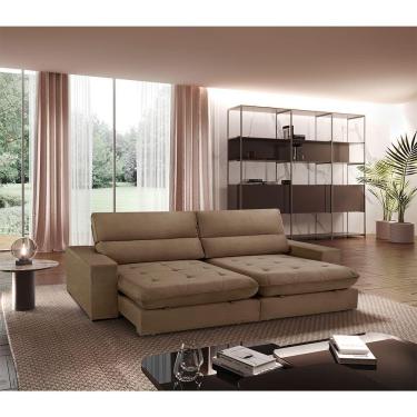 Imagem de Sofá Aspem Veludo 02 Módulos De 120cm B25cm Meu Sofá Online B016 Veludo Marrom