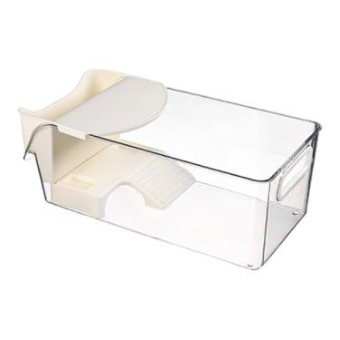 Imagem de Baoblaze Aquário para tartarugas, terrário para tartarugas, suprimentos para reprodução e descanso, anfíbios, com área para banho de sol e vaso de, L