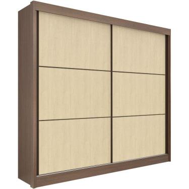 Imagem de Guarda Roupa Cancun Castanho Linho 2 Portas 6 Gavetas D?doro