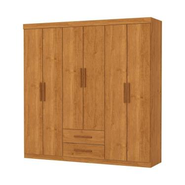 Imagem de Guarda Roupa Aries 6 Portas Sem Espelho E Sem Pe Carioca Moveis Cinamomo