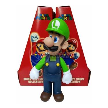 Imagem de Boneco Action Figure Luigi Articulado Colecionável Grande Super Size 23cm - Super Mario World