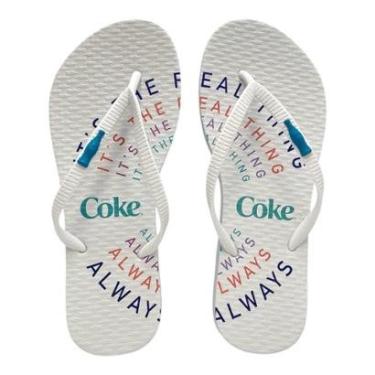 Imagem de Chinelo Coca Cola Feminino Its Coke Sandália Dedo Estampada CC4650 Preto-Feminino