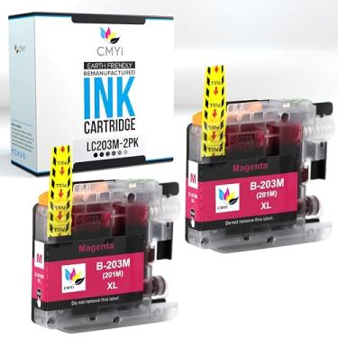 Imagem de CMYi LC203M Cartucho de tinta de substituição magenta para Brother DCP-J4120DW, MFC-460DW, J4620DW, J4625DW, J480DW, J485DW, J5320DW, J5520DW, J5620DW, J5625DW, J5720DW, J680DW, J880DW Impressora (2