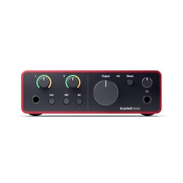 Imagem de Interface de Áudio Focusrite Scarlett Solo 4th Gen - Placa de Áudio 4 Geração