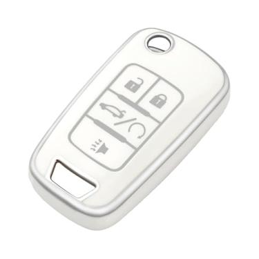 Imagem de Capa para chave de carro Buick Encore Chevy Chevrolet Camaro Equinox Impala Sonic GMC Terrain Flip 5 botões