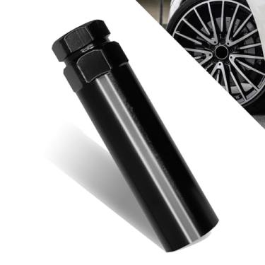 Imagem de KUQUTIDY Soquete de porca de 7 estrias, kit de ferramentas de remoção de porcas de chave de bloqueio de roda para reposição, chave de afinador para chave sextavada de 19 mm (3/4 polegadas) e 21 mm (13