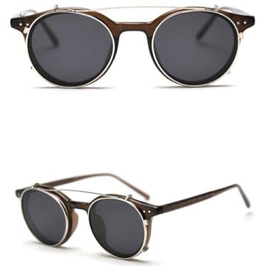 Imagem de VFDHN Óculos de Sol TR90 Clip-on Retrô Feminino UV400 Oval Polarizado Masculino Feminino Estilo Verão (2)