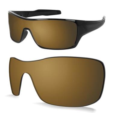 Imagem de Biyxpiv Lentes de substituição de 1,5 mm compatíveis com óculos de sol Oakley Turbine Rotor OO9307, antirriscos, Bronze espelhado