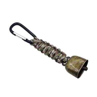 Imagem de Baoblaze Pingente de mochila com sino alto para afastar ursos, dispositivo de chaveiro com sino para cães, ideal para escalar, pescar e sobreviver em, Verde