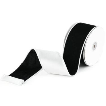 Imagem de Cinta Mayreel Bicolor Negra y Blanca Reversible de 6.35 cm de Ancho