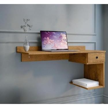 Imagem de Escrivaninha Penteadeira Mesa de Computador Suspensa Estudo Notebook (Freijó)