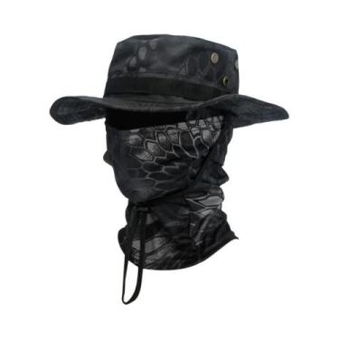 Imagem de Chapéu De Sol Masculino De Aba Larga 2 Peças/Conjunto Balaclava Boné B