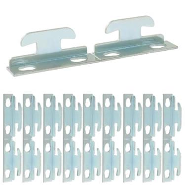 Imagem de suiwotin 20 peças/10 conjuntos de suportes de varão de cortina, ganchos de parede, suportes individuais de metal resistente para cortinas, gancho de parede para persianas (prata)