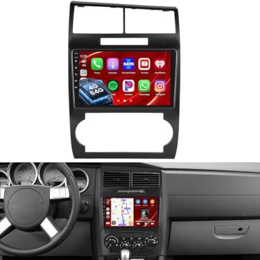 Imagem de 8 núcleos 4 + 64 GB para Dodge Charger/Magnum 2005-2007 Android 13 Carplay estéreo com carplay sem fio Android Auto, kit de painel de rádio com tela sensível ao toque de 9 polegadas, navegação GPS,