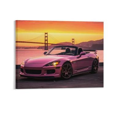 Imagem de HouLaiZhe Jdm S2000 Pôr do Sol Ponte Golden Gate Posters Tela Estética Decoração de Parede Pintura de Parede Impressões Sala de Galeria Decoração de Parede para Quarto Sala de Estar Escritório 08 x 10
