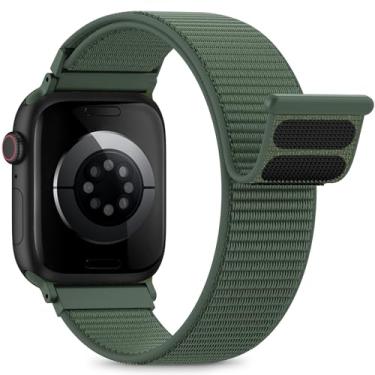 Imagem de Pulseira esportiva de nylon compatível com relógio Apple para mulheres e homens de 40 mm, 44 mm, 45 mm, 46 mm, 49 mm, 38 mm e 42 mm