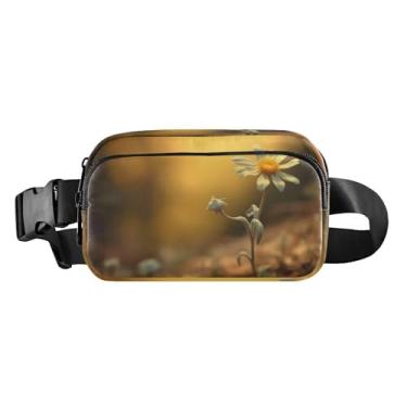 Imagem de CEBUGI Pochetes de caminhada para homens e mulheres, pochetes modernas de flores pequenas resistentes à água com cinto ajustável para treino, viagem, corrida