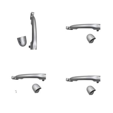 Imagem de Maçaneta externa com sensor, cor prata, modelo 806B08422R, compatível com Fluence Megane, cor preta, maçaneta externa comum para abertura de portas.(1pc-fluenc or Megane,Rear left)