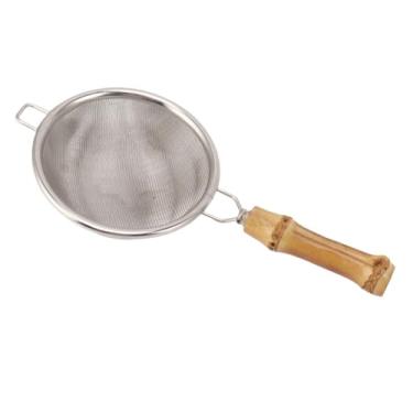Imagem de Eujgoov Coador de chá de Malha Fina de Aço Inoxidável, Filtro Kung Fu de Grande Capacidade Com Alça para Macarrão de Comida de chá, Infusor Chai Durável de 5,9 X 2,9 pol. para Sessões de Em Grupo e