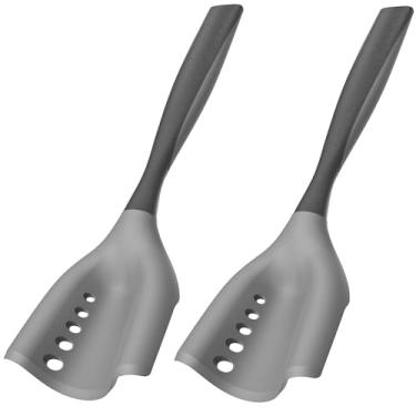 Imagem de Pacote com 2 espátulas para picar carne, moedor de hambúrguer, esmagador premium resistente ao calor para carne moída, ferramenta de mistura de batata, amaciadores de carne e aves - preto