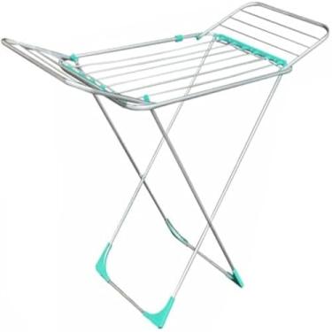 Imagem de Varal retratil, aluminio, roupas, chao, abas, resistente, dobravel, compacto, e leve