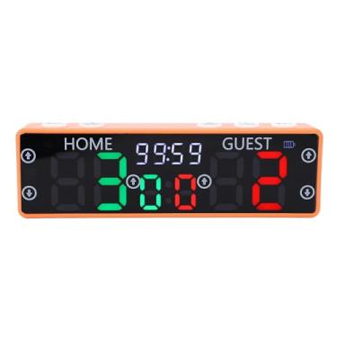 Imagem de Sanpyl Placar Eletrônico Versátil para Vários Jogos de Mesa, Display LED Com Campainha, Contador de Pontuação Digital Portátil para Atividades Ao Ar Livre, Ideal para Jogadores de Xadrez e Air Hockey
