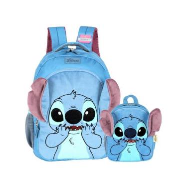 Imagem de Kit Lilo Stitch Mochila Costas + Lancheira Térmica Pelúcia - Luxcel, a