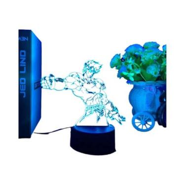 Imagem de Luz Noturna 3D JoJo's Bizarre Adventure Para Decoração De Quarto, Lâmp