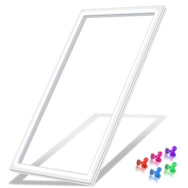 Imagem de Vedação de porta de geladeira W10443313 atualizada compatível com vedação de porta de geladeira Whirlpool branca WRB322DMBM00 WRB322DMBB00 Vedação vertical da porta do refrigerador W10571964 W10189272