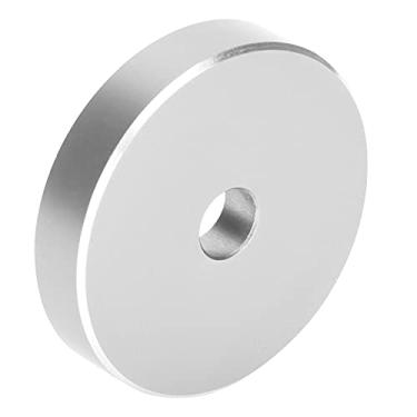 Imagem de Estink Adaptador de Toca-discos de Gravação, Adaptador de Braçadeira de Alumínio para Registros de Furos Grandes, Com Reprodução Estável e de Som, Compatível Com a (SILVER)