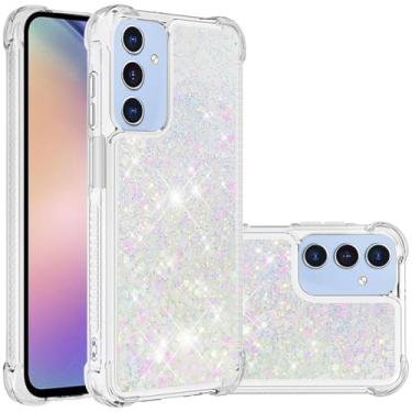 Imagem de Monwutong Capa de ajuste fino para Samsung Galaxy A26, capa elegante de silicone macio com glitter líquido, efeito areia movediça, capa de proteção de lente de tela e câmera para Samsung Galaxy A26