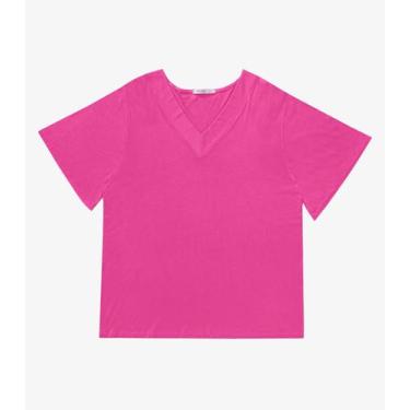 Imagem de Blusa Visco Tricot Plus Size Secret Glam Rosa, Plus G4, Rosa
