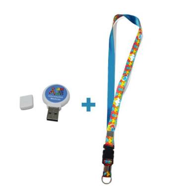 Imagem de Kit Cordão de identificação Autistas e Pendrive informativo - Coleção 