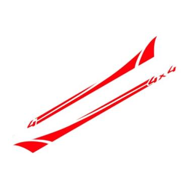 Imagem de Mqetly 2 Adesivos Laterais para Carro, à Prova D'água, Adesivos Decorativos para a Lateral, Adequados para Carros E SUVs, Vermelho