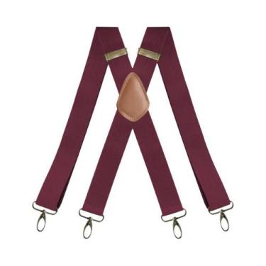 Imagem de Suspensórios Masculinos Reforçados Ajustáveis Elásticos Vintage 35cm F