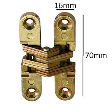 Imagem de Dobradiça Invisivel 70MMX16mm Bicromatizada Caser 1091 Unidade - Caser