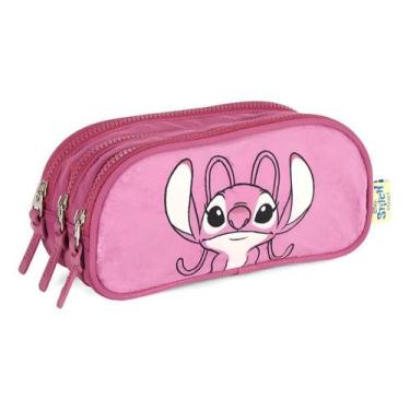 Imagem de Estojo escolar triplo stitch roxo et50064sc luxcel, P, Roxo