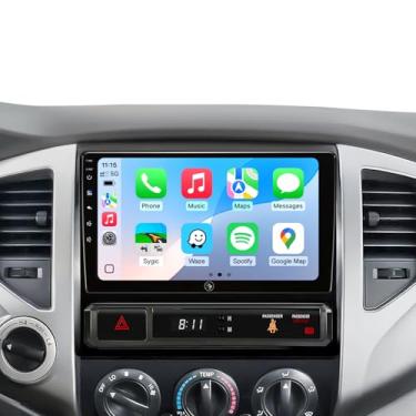 Imagem de Rádio estéreo automotivo para Toyota Tacoma 2005-2015, unidade principal de tela sensível ao toque de 22.9 cm com Android 13/CarPlay/Android Auto/2+64G/Navegação GPS/Bluetooth/FM/RDS Rádio/Câmera de