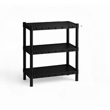 Imagem de Estante Organizadora Multiuso com 5 Prateleiras de Plástico | Estante Modular para Cozinha Quarto Escritório(3 Prateleiras)